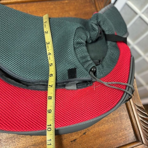 Dog Bag,Shoulder bag for carrying pet,Red-Gray,Medium,Zipper.! - Picture 9 of 9
